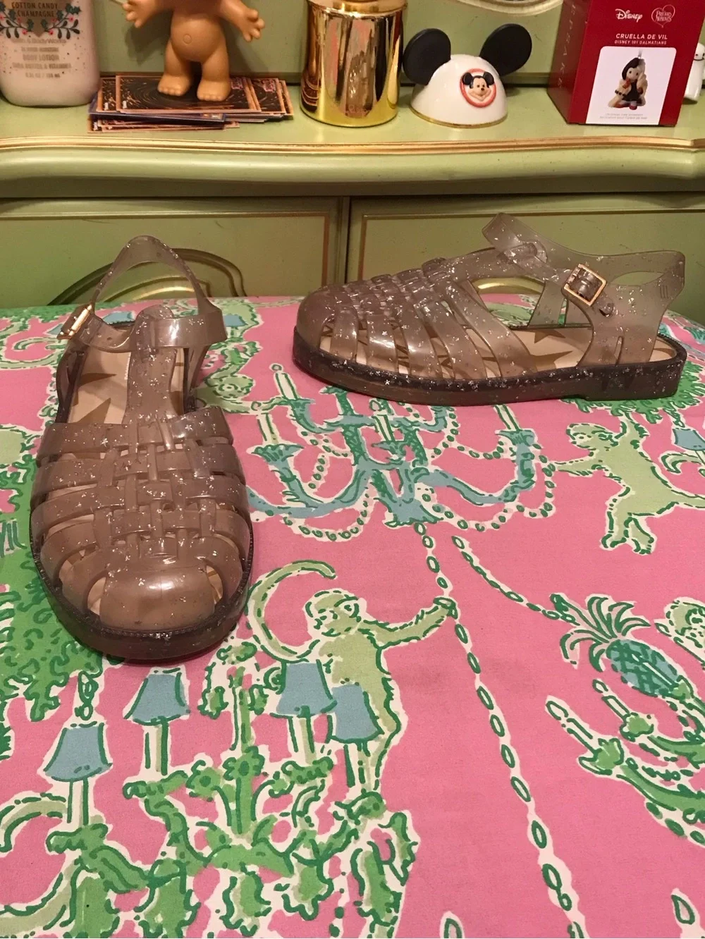 Mini Melissa Jelly Star Sandals Girls Possession Shiny Elements Fisherman size 4